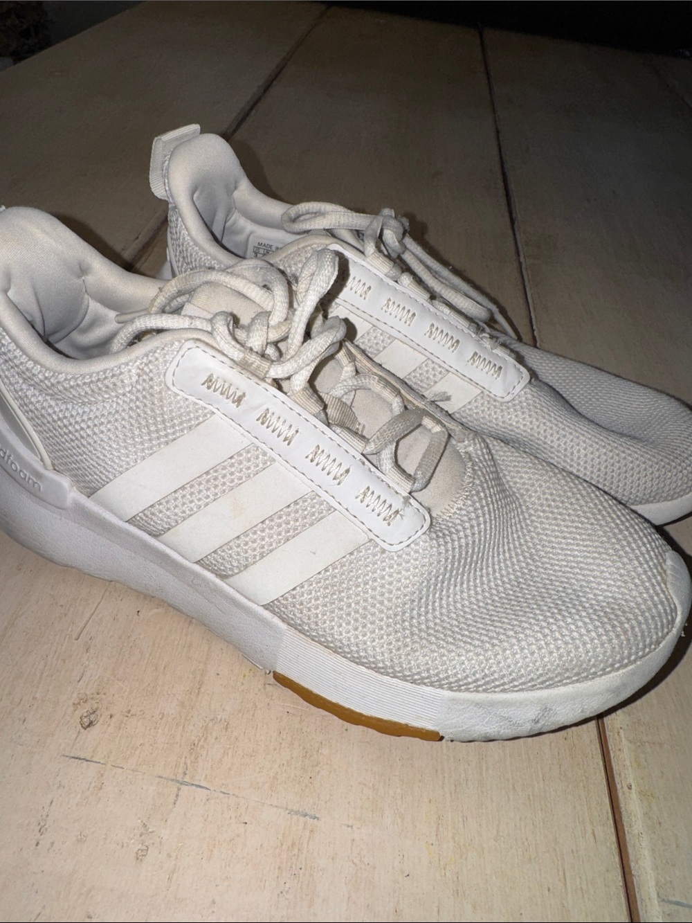 adidas White Boys Cloudfoam